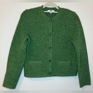 NEW Uniqlo Women’s Soft Textured Knitted Green Cardigan Sweater Size M